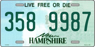 NH license plate 3589987