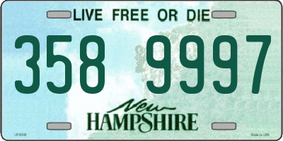 NH license plate 3589997