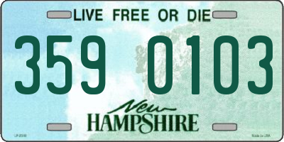 NH license plate 3590103