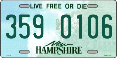 NH license plate 3590106