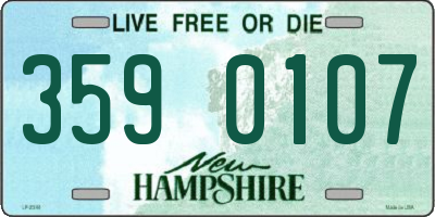 NH license plate 3590107