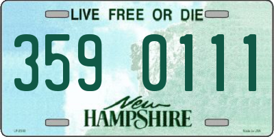 NH license plate 3590111