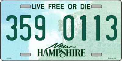 NH license plate 3590113