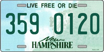 NH license plate 3590120