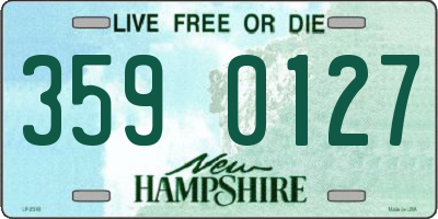 NH license plate 3590127