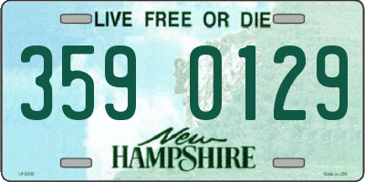 NH license plate 3590129