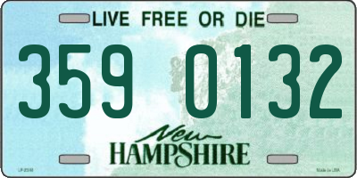 NH license plate 3590132