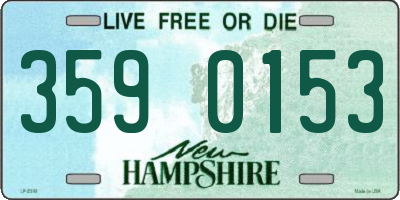 NH license plate 3590153