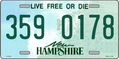 NH license plate 3590178