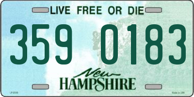 NH license plate 3590183