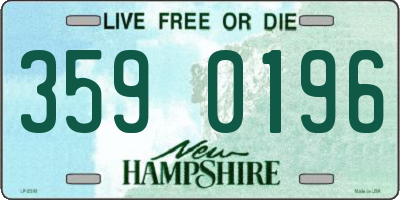 NH license plate 3590196