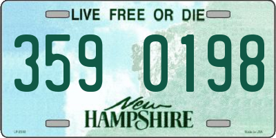 NH license plate 3590198
