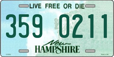 NH license plate 3590211