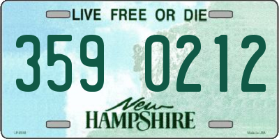NH license plate 3590212