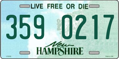 NH license plate 3590217