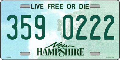 NH license plate 3590222