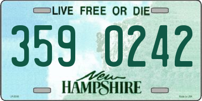 NH license plate 3590242
