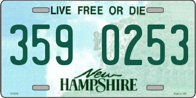 NH license plate 3590253