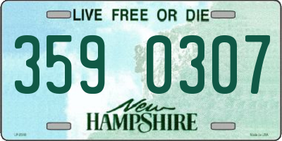 NH license plate 3590307