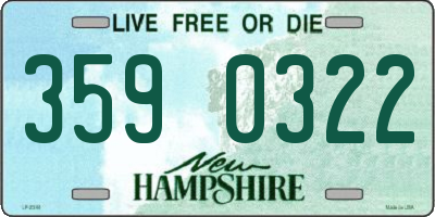 NH license plate 3590322