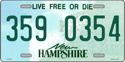 NH license plate 3590354