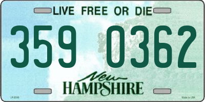 NH license plate 3590362