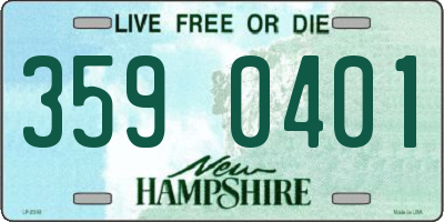 NH license plate 3590401