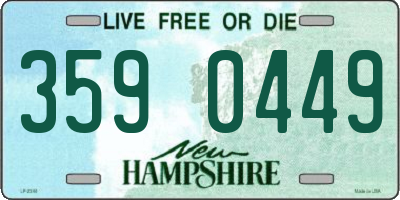 NH license plate 3590449