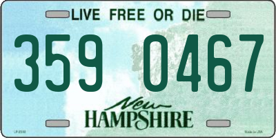 NH license plate 3590467