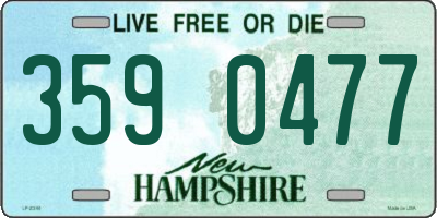 NH license plate 3590477
