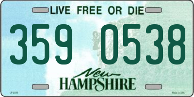 NH license plate 3590538