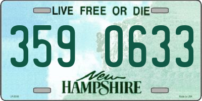 NH license plate 3590633