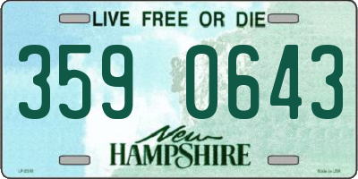 NH license plate 3590643