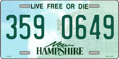 NH license plate 3590649