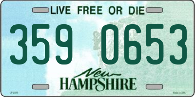 NH license plate 3590653