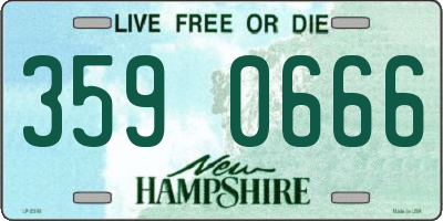 NH license plate 3590666