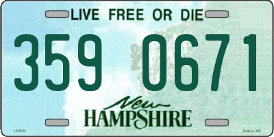 NH license plate 3590671