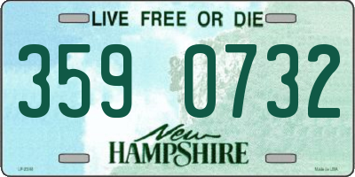 NH license plate 3590732