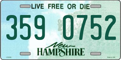 NH license plate 3590752