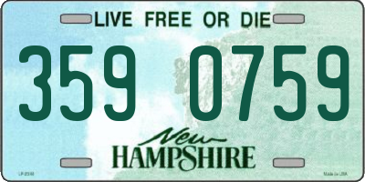 NH license plate 3590759