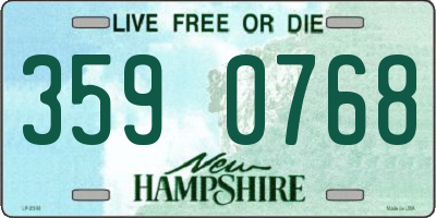 NH license plate 3590768