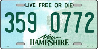 NH license plate 3590772
