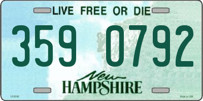 NH license plate 3590792