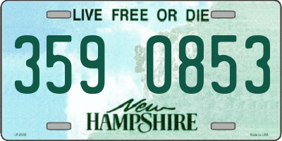 NH license plate 3590853