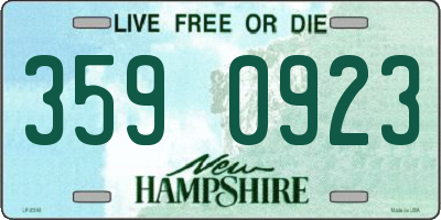 NH license plate 3590923
