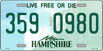 NH license plate 3590980