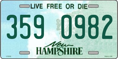 NH license plate 3590982