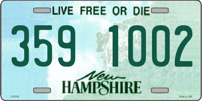 NH license plate 3591002
