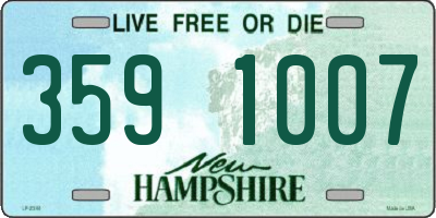 NH license plate 3591007