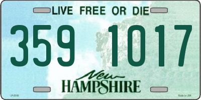 NH license plate 3591017